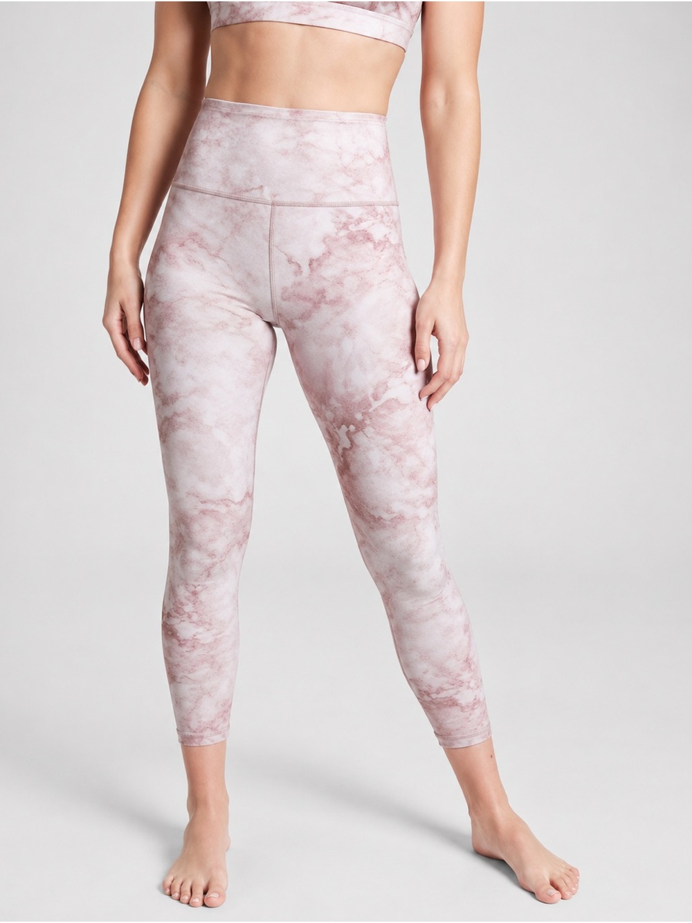 NWT Athleta Elation Snow Dye 7/8 High Rise Tight Leggings Pink Snow Dye Size 1X
